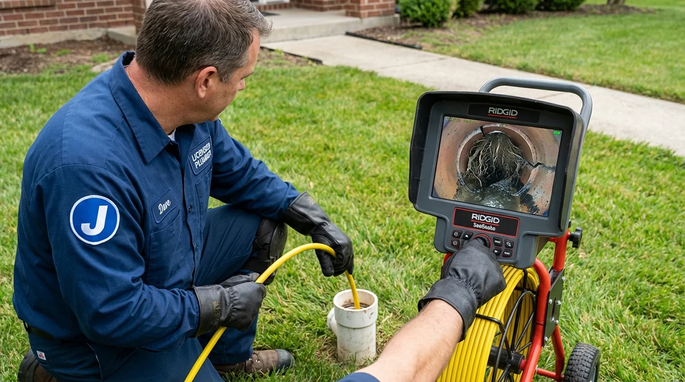 Sewer camera inspection being performed by Johns Plumbing LLC in Fordyce